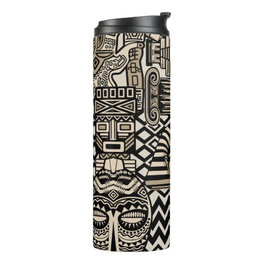 Historische Symbole Tattoo-Style Thermosbecher (Nach links gedreht)