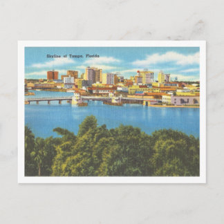 Historische Tampa Florida Skyline Vintag in den 40 Postkarte