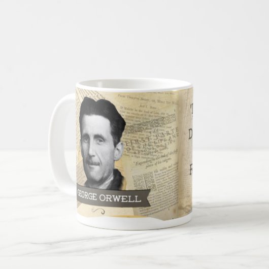 Historische Tasse Georges Orwell (Vorderseite Links)