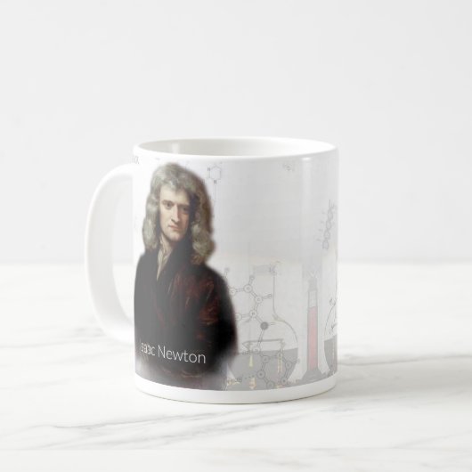 Historische Tasse Isaac Newton (Vorderseite Links)