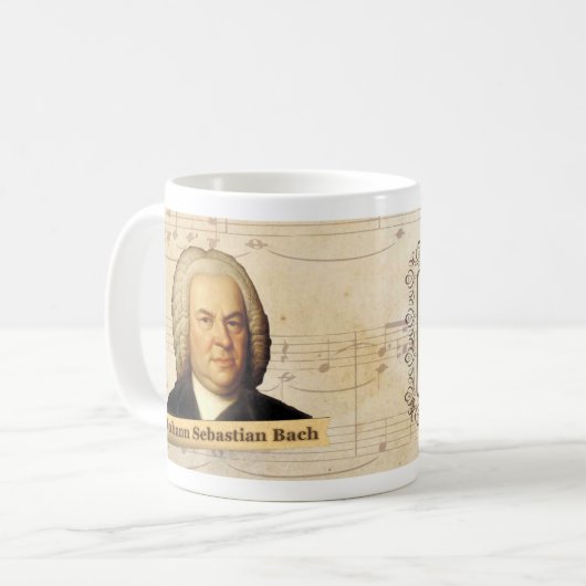 Historische Tasse Johann Sebastian Bach (Vorderseite Links)