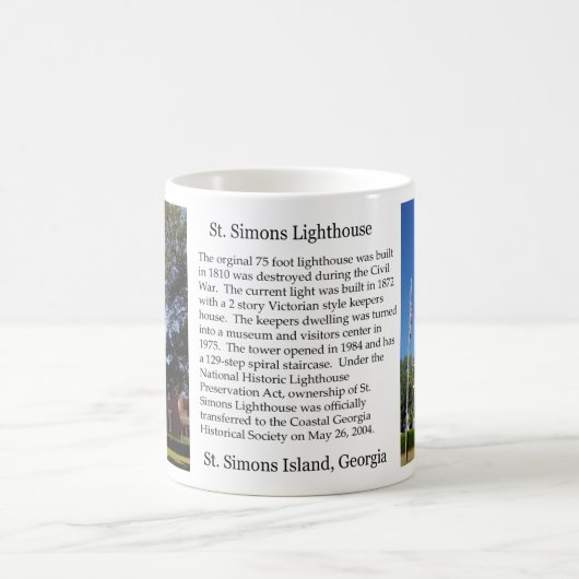 Historische Tasse St. Simons Lighthouse (Mittel)