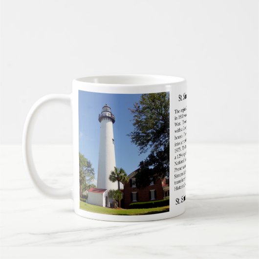 Historische Tasse St. Simons Lighthouse (Links)