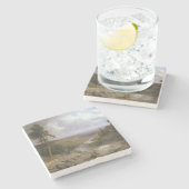 Historische Tennessee Landschaft Steinuntersetzer (Seitenansicht)