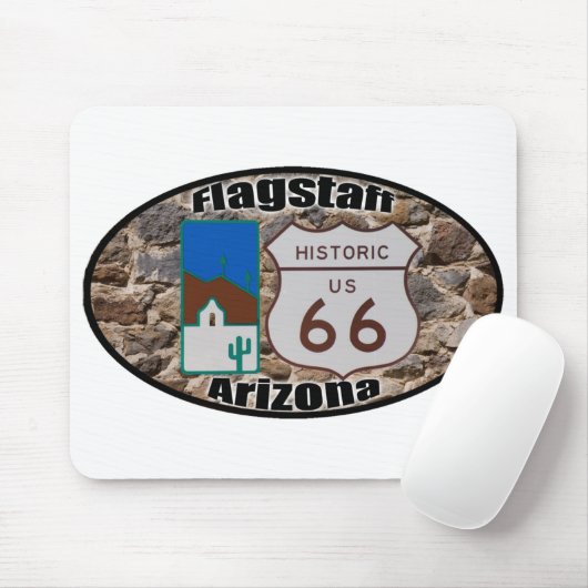 Historische US-Route 66 Flagstaff Arizona Mousepad (Mit Mouse)