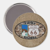 Historische US-Route 66 Parks Arizona Magnet (Vorderseite/Rückseite)