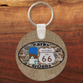 Historische US-Route 66~Parks, Arizona Schlüsselanhänger (Vorderseite)