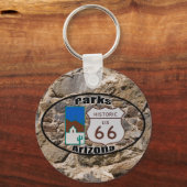 Historische US-Route 66~Parks, Arizona Schlüsselanhänger (Vorderseite)