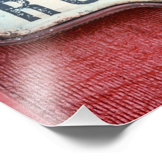 Historische US-Route 66 Schild auf Rot (Ecke)