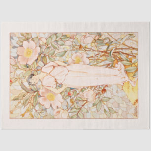 Historische Vintage Blume Nouveau Fairy Seidenpapier