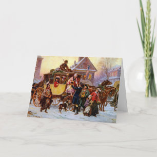 Historische Weihnachtskarte im Vintage-Stil Feiertagskarte