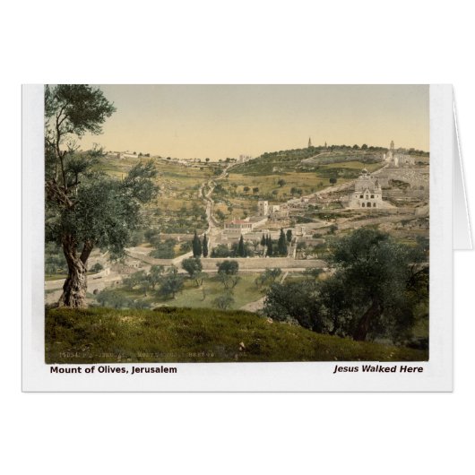 Historische Weihnachtskarte mit altem Jerusalem-Fo (Vorderseite (Horizontal))