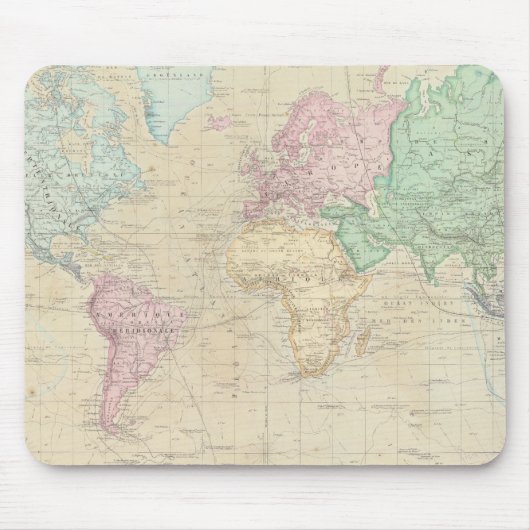 Historische Weltkarte 2 Mousepad (Vorne)