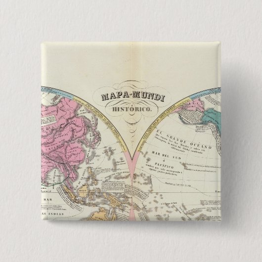 Historische Weltkarte 3 Button (Vorderseite)