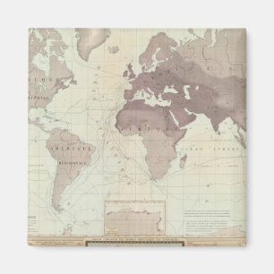 Historische Weltkarte Magnet
