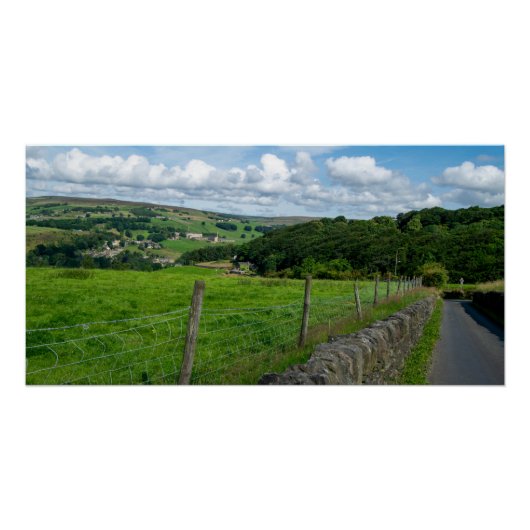 Historische Yorkshire-Landschaft Poster (Vorderseite)