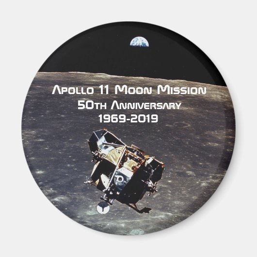 Historischer Apollo 11 Moon Mission 50 Jahre Jubil Magnet (Vorne)