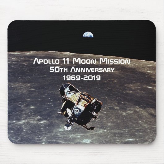 Historischer Apollo 11 Moon Mission 50 Jahre Jubil Mousepad (Vorne)