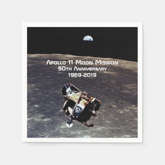 Historischer Apollo 11 Moon Mission 50 Jahre Jubil Serviette (Vorderseite)