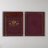 Historischer Atlas an der Küste von New Jersey Poster (Vorne)