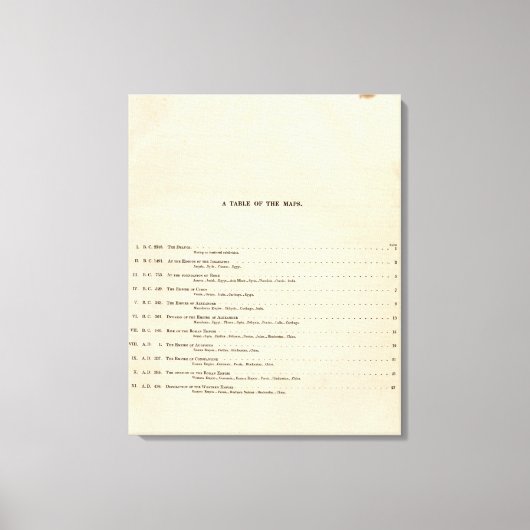 Historischer Atlas Index 1828 AD Leinwanddruck (Vorderseite)