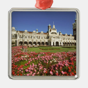 Historischer Bahnhof, Dunedin, Neuseeland Ornament Aus Metall