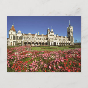 Historischer Bahnhof, Dunedin, Neuseeland Postkarte