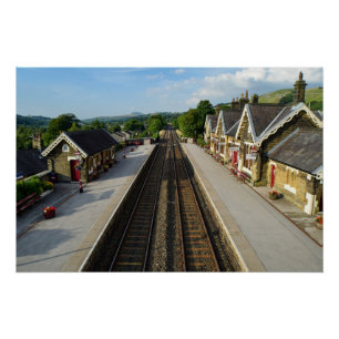 Historischer Bahnhof Settle Railway Station, Yorks Poster