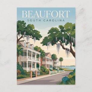 Historischer Bezirk Beaufort South Carolina Postkarte