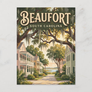 Historischer Bezirk Beaufort South Carolina Postkarte
