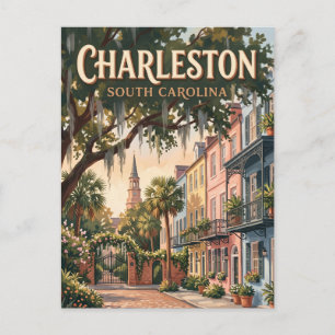 Historischer Bezirk Charleston South Carolina Postkarte