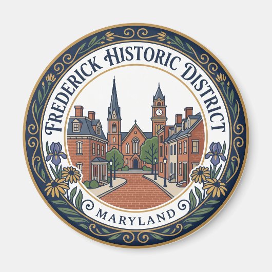 Historischer Bezirk Frederick Maryland Magnet (Vorne)