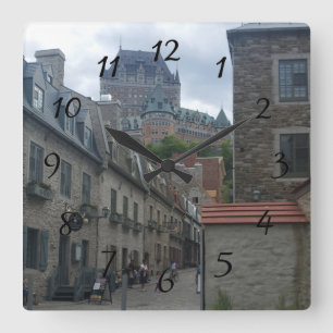 Historischer Bezirk in Quebec City Quadratische Wanduhr