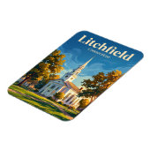 Historischer Bezirk Litchfield Connecticut Magnet (Linke Seite)