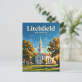 Historischer Bezirk Litchfield Connecticut Postkarte (Stehend Vorderseite)