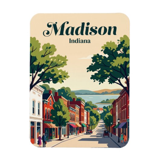 Historischer Bezirk Madison Indiana Magnet (Vertikal)