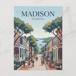 Historischer Bezirk Madison Indiana Postkarte