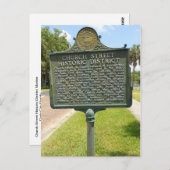 Historischer Bezirksmarker Dade City Florida Postkarte (Vorne/Hinten)