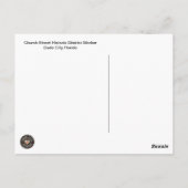 Historischer Bezirksmarker Dade City Florida Postkarte (Rückseite)