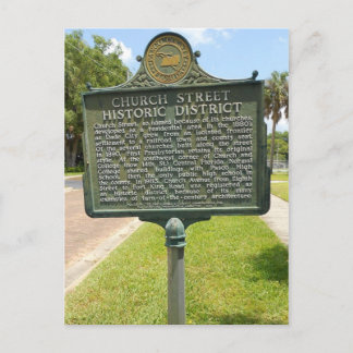 Historischer Bezirksmarker Dade City Florida Postkarte