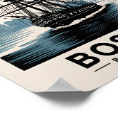 Historischer Boston Hafen Massachusetts Schiff Vin Poster (Ecke)