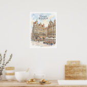 Historischer Brüsseler Grand Place Poster (Küche)
