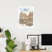 Historischer Brüsseler Grand Place Poster (Heimbüro)