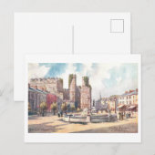 Historischer Castle Square in Carnarvon Postkarte (Vorne/Hinten)