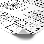 Historischer Dakota Gebäude Floor Plan Poster (Ecke)