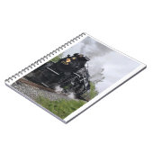 Historischer Dampfdrucker Motor Nickelplatte Spira Notizblock (Linke Seite)