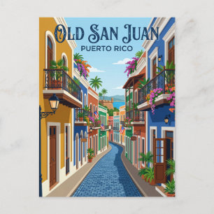 Historischer Distrikt Old San Juan Puerto Rico Postkarte