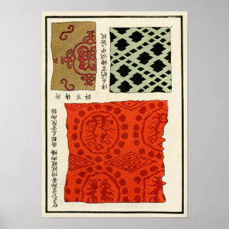 Historischer Druck der chinesischen Qing-Dynastie Poster