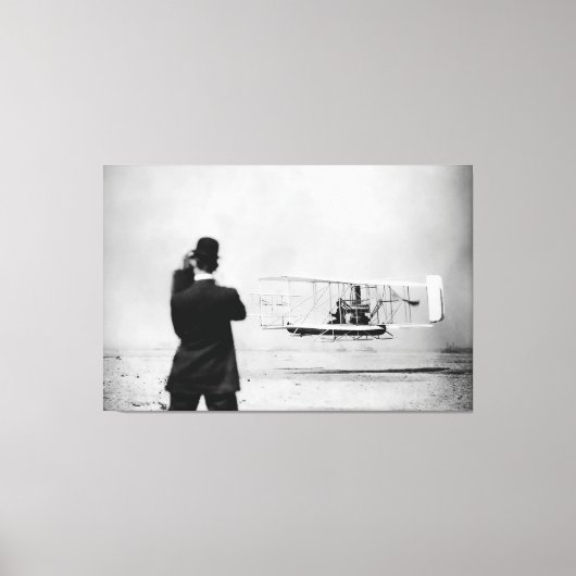 Historischer Erstflug über Wasser - W. Wright 1909 Leinwanddruck (Vorderseite)