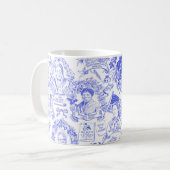 Historischer Feminist geht mit Toile im Blau voran Kaffeetasse (Vorderseite Links)